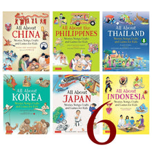 Load image into Gallery viewer, All About Countries - China / Indonesia / Japan / Korea / the Philippines / Thailand (6 books) HARDCOVER