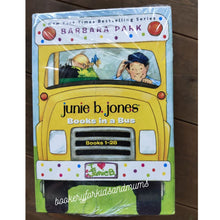 Load image into Gallery viewer, Junie B. Jones - Books in a Bus (28 books) by Barbara Park, Box with slight tear and dents, books no damage