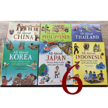 Load image into Gallery viewer, All About Countries - China / Indonesia / Japan / Korea / the Philippines / Thailand (6 books) HARDCOVER