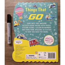 Load image into Gallery viewer, Activity Book with Puffy Stickers - THINGS THAT GO (softcover)