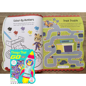 Activity Book with Puffy Stickers - THINGS THAT GO (softcover)