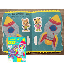 Load image into Gallery viewer, Activity Book with Puffy Stickers - THINGS THAT GO (softcover)