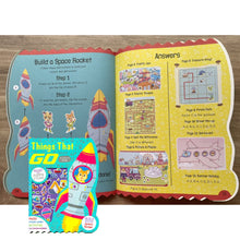 Load image into Gallery viewer, Activity Book with Puffy Stickers - THINGS THAT GO (softcover)