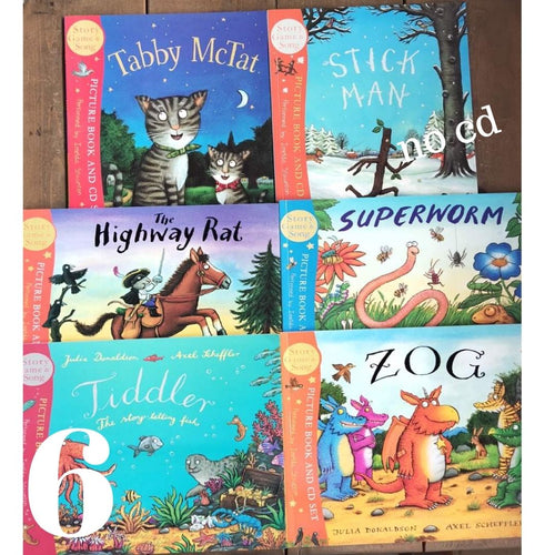 Julia Donaldson Axel Scheffler (6 books) softcover NO CD