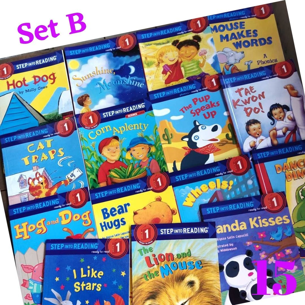 Step Into Reading (LEVEL ONE -15 books) no box - Set B