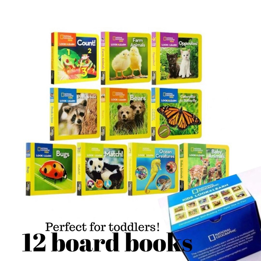 National Geographic Children's Books LOOK AND LEARN 12 books board (box set)