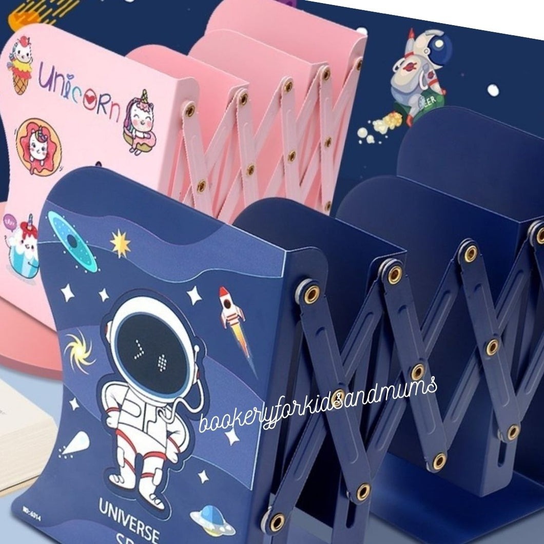 Foldable Metal Book Stand (Unicorn / Space)