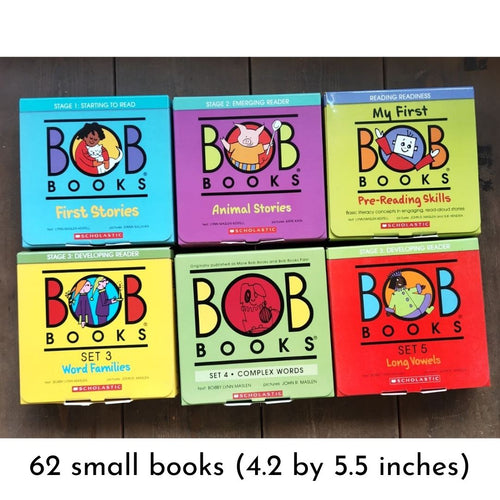 My First Bob Books – 6 boxes, 62 books