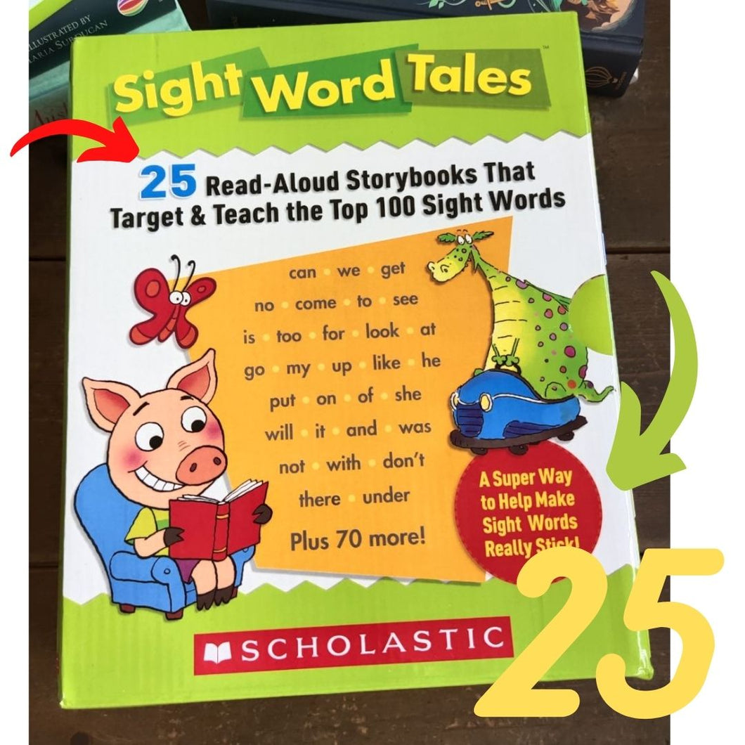 Scholastic Sight Word Tales Box Set: 25 Read-Aloud Storybooks That Target & Teach the Top 100 Sight Words Paperback