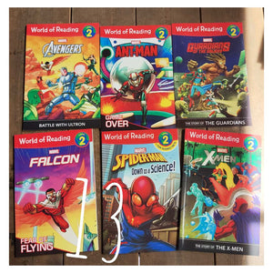 World of Reading (AVENGERS) --13 books - Level 1 and Level 2 (no box, softcover)