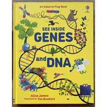 Load image into Gallery viewer, An Usborne Flap Book: See Inside Genes and DNA (brand new board book with flaps, with slight dents and folds on the book cover)