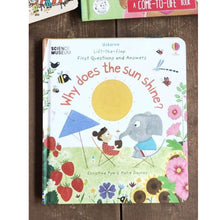 Load image into Gallery viewer, Usborne Why Does the Sun Shine (Lift-the-Flap First Q &amp; A) Board book Brand new