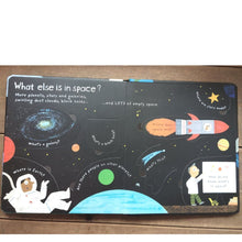 Load image into Gallery viewer, Usborne What&#39;s it Like in Space? (Lift-the-Flap First Questions and Answers) Board book