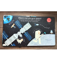 Load image into Gallery viewer, Usborne What&#39;s it Like in Space? (Lift-the-Flap First Questions and Answers) Board book