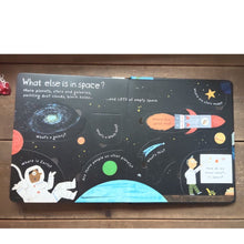 Load image into Gallery viewer, Usborne What&#39;s it Like in Space? (Lift-the-Flap First Questions and Answers) Board book